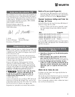 Preview for 33 page of wurth SBS 10-A Translation Of The Original Operating Instructions