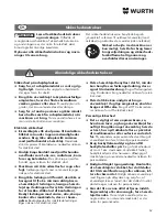 Preview for 62 page of wurth SBS 10-A Translation Of The Original Operating Instructions