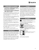 Preview for 68 page of wurth SBS 10-A Translation Of The Original Operating Instructions