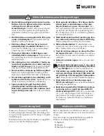 Preview for 71 page of wurth SBS 10-A Translation Of The Original Operating Instructions