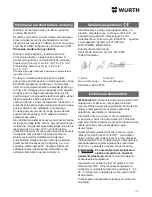 Preview for 113 page of wurth SBS 10-A Translation Of The Original Operating Instructions