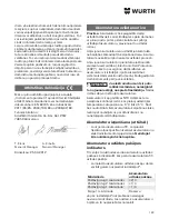 Preview for 189 page of wurth SBS 10-A Translation Of The Original Operating Instructions