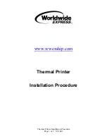 WWEX LP 2443 Installation Procedures Manual preview