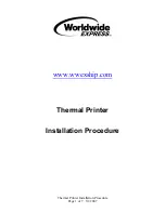 Preview for 1 page of WWEX LP 2443 Installation Procedures Manual