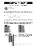 Preview for 9 page of Wyckomar UV-1 Installation And Maintenance Manual