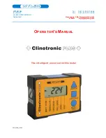 WYLER Clinotronic PLUS Operator'S Manual preview