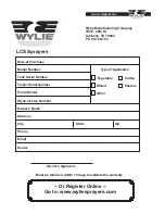 Preview for 3 page of Wylie LCS Sprayer Operator'S & Parts Manual