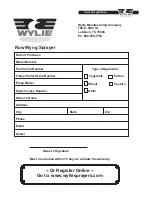 Предварительный просмотр 3 страницы Wylie Row Wyng Operator'S & Parts Manual