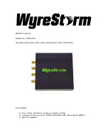 Preview for 1 page of Wyre Storm CONV0001 Operating Instructions Manual