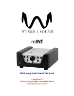 Предварительный просмотр 1 страницы Wyred 4 Sound mINT Owner'S Manual