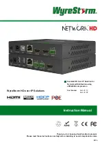 Wyrestorm NetworkHD NHD-IP-RX Instruction Manual предпросмотр