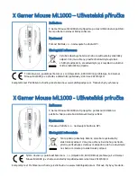 X-Gamer ML1000 User Manual preview