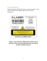 Preview for 6 page of X-laser Aurora 4C Product Manual And User Manual