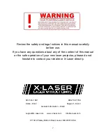 Предварительный просмотр 2 страницы X-laser SKYWRITER HPX MF-20 Product Manual And User Manual