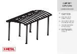 X-METAL CARPORT 3,59x7,62m Assembly Instructions Manual preview