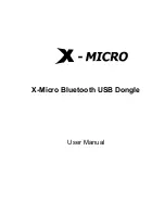 X-Micro Bluetooth USB Dongle User Manual preview