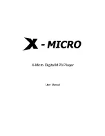 Preview for 1 page of X-Micro Digital MP3 Player User Manual