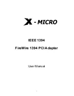 Preview for 1 page of X-Micro FireWire 1394 User Manual