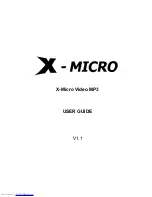 X-Micro Video MP3 User Manual preview