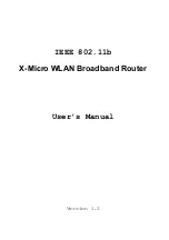 X-Micro Wireless LAN Broadband Router Owner'S Manual preview