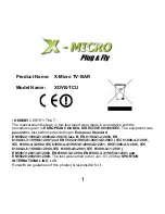 Preview for 2 page of X-Micro XDVB-TCU User Manual