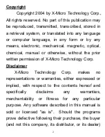 Preview for 2 page of X-Micro XMP3L User Manual