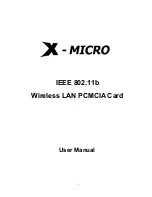 X-Micro XWL-11BPRG User Manual preview