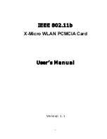 Preview for 2 page of X-Micro XWL-11BPRG User Manual