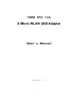 Preview for 1 page of X-Micro XWL-11BUZX User Manual