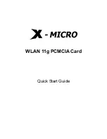 Предварительный просмотр 1 страницы X-Micro XWL-11GPIG Quick Start Manual