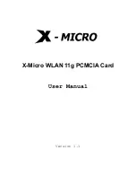 X-Micro XWL-11GPRG User Manual preview