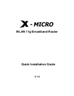 X-Micro XWL-11GRTX Quick Installation Manual preview