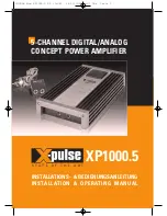 Предварительный просмотр 1 страницы X-Pulse XP1000.5 Installation & Operating Manual