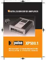 Preview for 1 page of X-Pulse xp500.1 Installation & Operating Manual