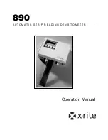 Предварительный просмотр 1 страницы X-Rite 890 Operation Manual