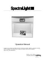 Preview for 1 page of X-Rite Macbeth Lighting SpectraLight QC Operation Manual