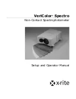 Preview for 1 page of X-Rite VeriColor Spectro Setup & Operator Manual