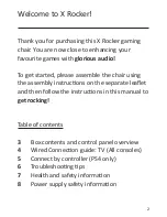 Preview for 2 page of X Rocker 5120701 User Manual