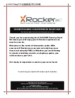 X Rocker 5162401 Assembly Instruction Manual предпросмотр