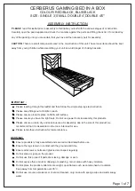 X Rocker Cerberus Gaming Bed In A Box Assembly Instruction Manual preview