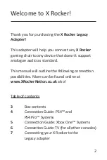 Preview for 2 page of X Rocker Legacy Adapter Manual