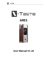 Preview for 1 page of X-Taste ARES User Manual