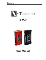 X-Taste X250 User Manual preview