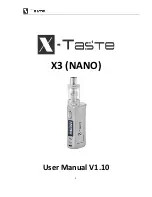 Preview for 1 page of X-Taste X3 User Manual