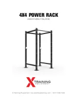 X Training Equipment 4X4 POWER RACK Assembly Manual preview