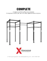 Предварительный просмотр 12 страницы X Training Equipment COMPETITION FREESTANDING RIG Assembly Manual