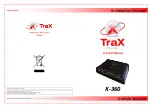 Preview for 1 page of X-Trax X-360 Installation Manual