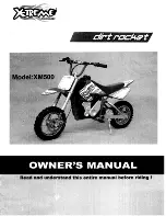 Preview for 1 page of X-TREME scooter Dirt rocket XM500 Owner'S Manual