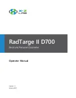 Preview for 1 page of X-Z Lab RadTarge II D700 Operator'S Manual