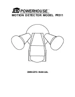 Предварительный просмотр 1 страницы X10 Motion Monitor PR511 Owner'S Manual